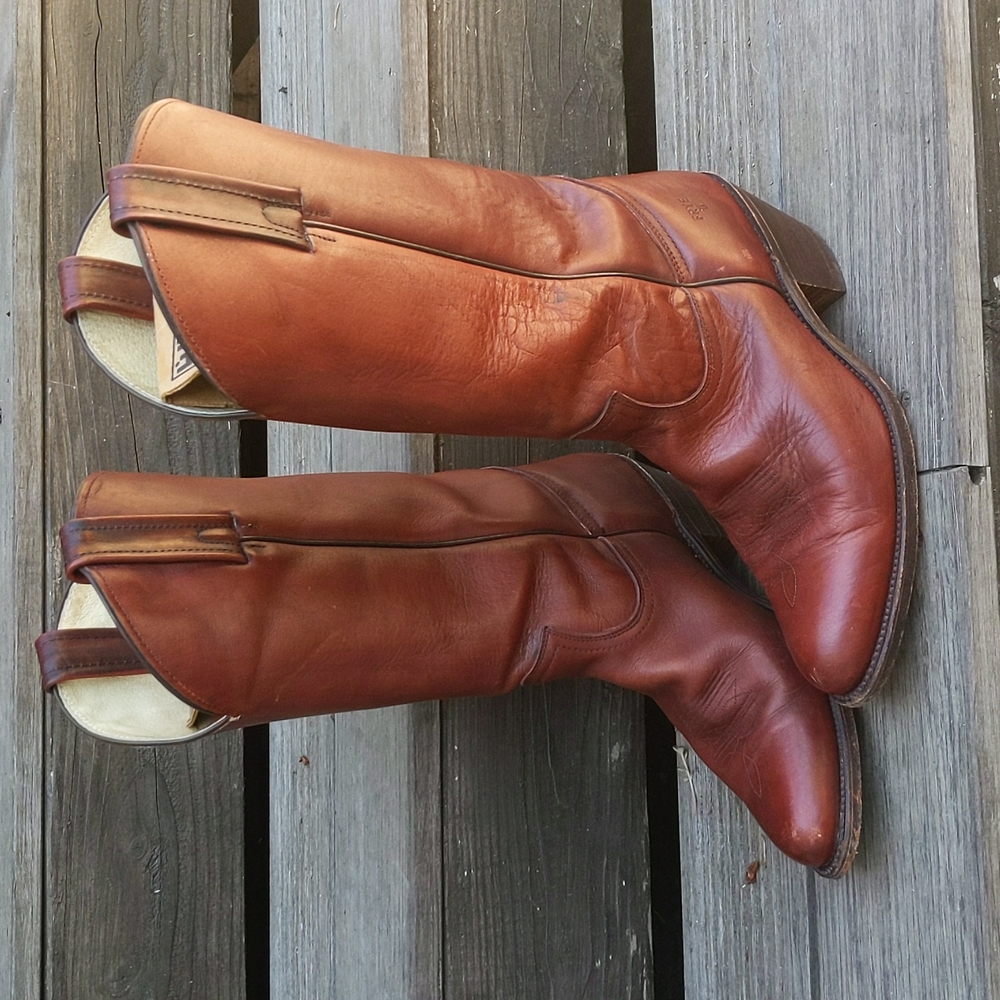 Frye Leather Mid-Calf Western Boots | Size 10